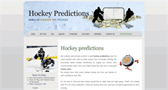 Desktop Screenshot of hockey-predictions.com