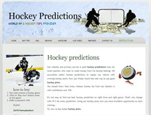 Tablet Screenshot of hockey-predictions.com